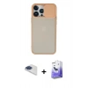 MARSİLYAN™- iPhone 13 Pro Max Kılıf Vadi Çizgi - Siyah Bilvis 5in1 5D Magic Hayalet Cam Ekran Koruyucu + Pers Alüminyum Kamera Lens - LT