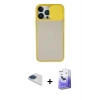 MARSİLYAN™- iPhone 13 Pro Max Kılıf Vadi Çizgi - Siyah Bilvis 5in1 5D Magic Hayalet Cam Ekran Koruyucu + Pers Alüminyum Kamera Lens - LT