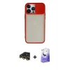 MARSİLYAN™- iPhone 13 Pro Max Kılıf Vadi Çizgi - Siyah Bilvis 5in1 5D Magic Hayalet Cam Ekran Koruyucu + Raze Metal Kamera Lens - GD