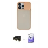 MARSİLYAN™- iPhone 13 Pro Max Kılıf Vadi Çizgi - Siyah Bilvis 5in1 5D Magic Hayalet Cam Ekran Koruyucu + Raze Metal Kamera Lens - GD