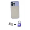 MARSİLYAN™- iPhone 13 Pro Max Kılıf Vadi Çizgi - Siyah Bilvis 5in1 5D Magic Hayalet Cam Ekran Koruyucu + Rainbow Kamera Lens Koruma Cam - MR