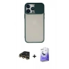 MARSİLYAN™- iPhone 13 Pro Max Kılıf Vadi Çizgi - Siyah Bilvis 5in1 5D Magic Hayalet Cam Ekran Koruyucu + Raze Metal Kamera Lens - GD