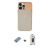 MARSİLYAN™- iPhone 13 Pro Max Kılıf Vadi Çizgi - Siyah Bilvis Hayalet Cam Ekran Koruyucu + Shine Kamera Lens Koruma Cam - GI