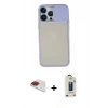MARSİLYAN™- iPhone 13 Pro Max Kılıf Vadi Çizgi - Siyah Bilvis Hayalet Cam Ekran Koruyucu + Pers Alüminyum Kamera Lens - KI