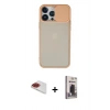 MARSİLYAN™- iPhone 13 Pro Max Kılıf Vadi Çizgi - Siyah Bilvis Hayalet Cam Ekran Koruyucu + Pers Alüminyum Kamera Lens - KI