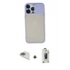 MARSİLYAN™- iPhone 13 Pro Max Kılıf Vadi Çizgi - Siyah Bilvis Hayalet Cam Ekran Koruyucu + Pers Alüminyum Kamera Lens - GD