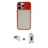 MARSİLYAN™- iPhone 13 Pro Max Kılıf Vadi Çizgi - Siyah Bilvis Hayalet Cam Ekran Koruyucu + Pers Alüminyum Kamera Lens - GI
