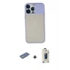 MARSİLYAN™- iPhone 13 Pro Max Kılıf Vadi Çizgi - Siyah Bilvis Hayalet Cam Ekran Koruyucu + Renkli Kamera Lens Koruma Cam - YL