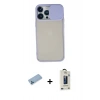MARSİLYAN™- iPhone 13 Pro Max Kılıf Vadi Çizgi - Siyah Bilvis Hayalet Cam Ekran Koruyucu + Shine Kamera Lens Koruma Cam - MI