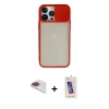 MARSİLYAN™- iPhone 13 Pro Max Kılıf Vadi Çizgi - Siyah Joko 5D Cam + Pers Alüminyum Kamera Lens - GI