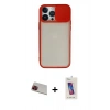 MARSİLYAN™- iPhone 13 Pro Max Kılıf Vadi Çizgi - Siyah Joko 5D Cam + Rainbow Kamera Lens Koruma Cam - KI