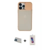 MARSİLYAN™- iPhone 13 Pro Max Kılıf Vadi Çizgi - Siyah Joko 5D Cam + Rainbow Kamera Lens Koruma Cam - MI