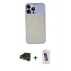 MARSİLYAN™- iPhone 13 Pro Max Kılıf Vadi Çizgi - Siyah Joko 5D Cam + Raze Metal Kamera Lens - GD