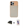MARSİLYAN™- iPhone 13 Pro Max Kılıf Vadi Çizgi - Siyah Joko 5D Cam + Raze Metal Kamera Lens - GD