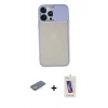 MARSİLYAN™- iPhone 13 Pro Max Kılıf Vadi Çizgi - Siyah Joko 5D Cam + Renkli Kamera Lens Koruma Cam - SI