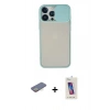 MARSİLYAN™- iPhone 13 Pro Max Kılıf Vadi Çizgi - Siyah Joko 5D Cam + Renkli Kamera Lens Koruma Cam - SI