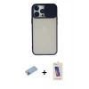 MARSİLYAN™- iPhone 13 Pro Max Kılıf Vadi Çizgi - Siyah Joko 5D Cam + Shine Kamera Lens Koruma Cam - MI