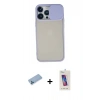 MARSİLYAN™- iPhone 13 Pro Max Kılıf Vadi Çizgi - Siyah Joko 5D Cam + Shine Kamera Lens Koruma Cam - MI