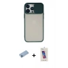 MARSİLYAN™- iPhone 13 Pro Max Kılıf Vadi Çizgi - Siyah Joko 5D Cam + Shine Kamera Lens Koruma Cam - MI