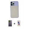MARSİLYAN™- iPhone 13 Pro Max Kılıf Vadi Çizgi - Siyah Joko 5D Cam + Yeşil Neon Fosforlu Kamera Lens