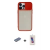 MARSİLYAN™- iPhone 13 Pro Max Kılıf Vadi Çizgi - Siyah Joko 5D Cam + Renkli Kamera Lens Koruma Cam - YL