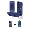 MARSİLYAN™- iPhone 13 Pro Max Kılıf Vadi Form Prime - Siyah 18D Cam Ekran Koruyucu + Neon Fosforlu Kamera Lens - MI