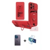 MARSİLYAN™- iPhone 13 Pro Max Kılıf Vadi Form Prime - Siyah 3D Antistatik Cam Ekran Koruyucu + Neon Fosforlu Kamera Lens - MI