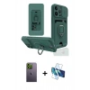 MARSİLYAN™- iPhone 13 Pro Max Kılıf Vadi Form Prime - Siyah 3D Antistatik Cam Ekran Koruyucu + Neon Fosforlu Kamera Lens - YL
