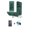 MARSİLYAN™- iPhone 13 Pro Max Kılıf Vadi Form Prime - Siyah 3D Antistatik Cam Ekran Koruyucu + Neon Fosforlu Kamera Lens - BZ