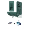 MARSİLYAN™- iPhone 13 Pro Max Kılıf Vadi Form Prime - Siyah 3D Antistatik Cam Ekran Koruyucu + Renkli Kamera Lens Koruma Cam - TU