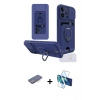 MARSİLYAN™- iPhone 13 Pro Max Kılıf Vadi Form Prime - Siyah 3D Antistatik Cam Ekran Koruyucu + Renkli Kamera Lens Koruma Cam - MI