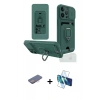 MARSİLYAN™- iPhone 13 Pro Max Kılıf Vadi Form Prime - Siyah 3D Antistatik Cam Ekran Koruyucu + Renkli Kamera Lens Koruma Cam - PE