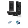 MARSİLYAN™- iPhone 13 Pro Max Kılıf Vadi Form Prime - Siyah 3D Antistatik Cam Ekran Koruyucu + Shine Kamera Lens Koruma Cam - MI