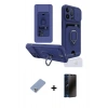 MARSİLYAN™- iPhone 13 Pro Max Kılıf Vadi Form Prime - Siyah 3D Antistatik Hayalet Cam Ekran Koruyucu + Koyu Yeşil Metal Kamera Lens Koruma Cam