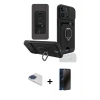 MARSİLYAN™- iPhone 13 Pro Max Kılıf Vadi Form Prime - Siyah 3D Antistatik Hayalet Cam Ekran Koruyucu + Pers Alüminyum Kamera Lens - LT