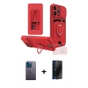 MARSİLYAN™- iPhone 13 Pro Max Kılıf Vadi Form Prime - Siyah 3D Antistatik Hayalet Cam Ekran Koruyucu + Neon Fosforlu Kamera Lens - MI