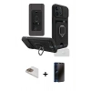 MARSİLYAN™- iPhone 13 Pro Max Kılıf Vadi Form Prime - Siyah 3D Antistatik Hayalet Cam Ekran Koruyucu + Pers Alüminyum Kamera Lens - GD