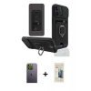 MARSİLYAN™- iPhone 13 Pro Max Kılıf Vadi Form Prime - Siyah 6D Mat Seramik Hayalet Nano Ekran Koruyucu + Neon Fosforlu Kamera Lens - YL