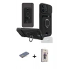 MARSİLYAN™- iPhone 13 Pro Max Kılıf Vadi Form Prime - Siyah Bilvis 3D Cam Ekran Koruyucu + Renkli Kamera Lens Koruma Cam - SI