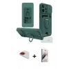 MARSİLYAN™- iPhone 13 Pro Max Kılıf Vadi Form Prime - Siyah Bilvis 3D Mat Cam Ekran Koruyucu + Kırmızı Pers Alüminyum Kamera Lens