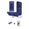MARSİLYAN™- iPhone 13 Pro Max Kılıf Vadi Form Prime - Siyah Bilvis 3D Mat Cam Ekran Koruyucu + Renkli Kamera Lens Koruma Cam - MI