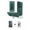 MARSİLYAN™- iPhone 13 Pro Max Kılıf Vadi Form Prime - Siyah Bilvis 3D Mat Cam Ekran Koruyucu + Neon Fosforlu Kamera Lens - MI