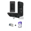 MARSİLYAN™- iPhone 13 Pro Max Kılıf Vadi Form Prime - Siyah Bilvis 5in1 3D Magic Cam Ekran Koruyucu + Rainbow Kamera Lens Koruma Cam - MI
