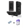 MARSİLYAN™- iPhone 13 Pro Max Kılıf Vadi Form Prime - Siyah Bilvis 5in1 3D Magic Cam Ekran Koruyucu + Shine Kamera Lens Koruma Cam - MI