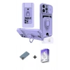 MARSİLYAN™- iPhone 13 Pro Max Kılıf Vadi Form Prime - Siyah Bilvis 5in1 3D Magic Cam Ekran Koruyucu + Mor Metal Kamera Lens Koruma Cam