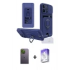 MARSİLYAN™- iPhone 13 Pro Max Kılıf Vadi Form Prime - Siyah Bilvis 5in1 3D Magic Cam Ekran Koruyucu + Neon Fosforlu Kamera Lens - YL