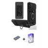 MARSİLYAN™- iPhone 13 Pro Max Kılıf Vadi Form Prime - Siyah Bilvis 5in1 3D Magic Cam Ekran Koruyucu + Renkli Kamera Lens Koruma Cam - PE