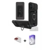 MARSİLYAN™- iPhone 13 Pro Max Kılıf Vadi Form Prime - Siyah Bilvis 5in1 3D Magic Cam Ekran Koruyucu + Pers Alüminyum Kamera Lens - KI