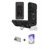 MARSİLYAN™- iPhone 13 Pro Max Kılıf Vadi Form Prime - Siyah Bilvis 5in1 3D Magic Cam Ekran Koruyucu + Rainbow Kamera Lens Koruma Cam - MR