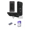 MARSİLYAN™- iPhone 13 Pro Max Kılıf Vadi Form Prime - Siyah Bilvis 5in1 3D Magic Cam Ekran Koruyucu + Renkli Kamera Lens Koruma Cam - TU
